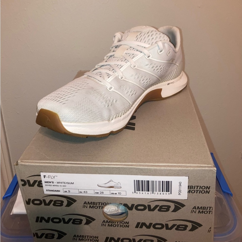 Inov-8 F-Fly Mens Size 10 White/Gum